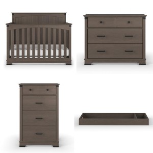 Child Craft Redmond Full Panel Crib, Changing Table Dresser & Chest 4 Piece Nursery Set - 1 of 4