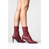 Thalin - Burgundy Velvet Side-Zip Stiletto Boot (Women) | Prologue Shoes - 4 of 4