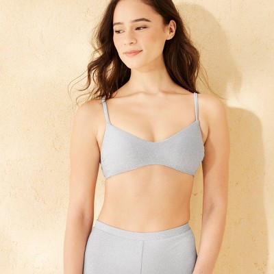 Women's Sparkle Scooped Bralette Bikini Top - Wild Fable™