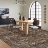 Washable Rugs Rug for Living Room Vintage Non Slip Bedroom Rug Retro Floral Accent Rugs Soft Faux Wool Low Pile Stain Resistant Carpet for Office - 2 of 4