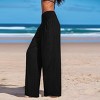 Women's Breezy Wide Smoked Waistband Beach Cover Up Pants - Cupshe - 2 of 4