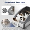 JOEJOY Cat Litter Box,Large Stainless Steel Cat Litter Box with Lid, 6" High Side,Anti-Leakage,Non-Sticky, Easy Clean,Odorless - 3 of 4