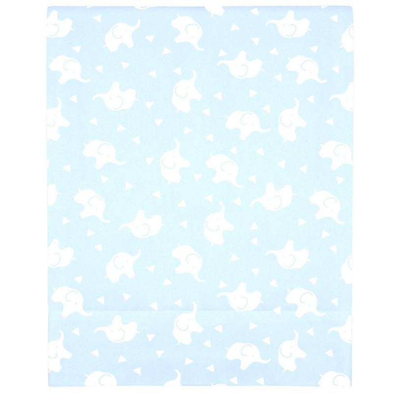 NoJo Super Soft Blue and White Elephant Fitted Mini Crib Sheet, 3 of 5