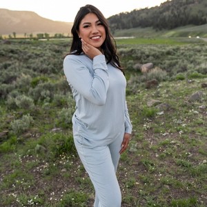 Women's Jogger Pajama Set in Fog - 1 of 4