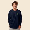 Dalix Alien Embroidered Cotton Classic Fit Long Sleeve Crewneck Tee Shirt Mens - 3 of 4