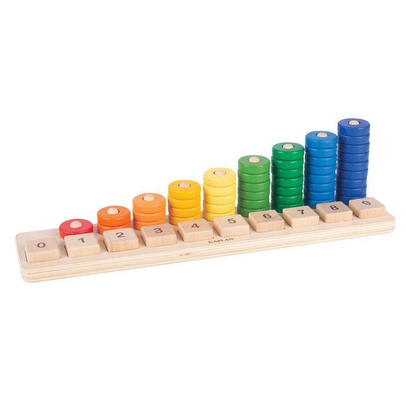 Kaplan Early Learning Co. Natural Wooden Stack and Sort Board, 2 of 4