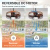 Airsurfer 19" 6 Speed Waterproof Ceiling Fan with 3 Color Temperatures LED Light and Remote,5 ABS Blades,Light with Memory Function - 3 of 4