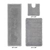 Lilly Crochet Collection 100% Cotton Tufted Reversible 3-Piece Bath Rug Set – Super Absorbent, Machine Washable Bathroom Mats with Crochet Pattern - 2 of 4