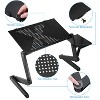 iMountek "Versatile Foldable Laptop Table: Aluminum Alloy Desk with Mouse Board for Home, Office & Travel Use" Black - 4 of 4