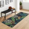 Modern Flower Printed Area Rug, Imitation Cashmere Polyester, Washable, Non-Slip, Foldable for Hallway, Kitchen, Entryway & Office - 4 of 4