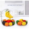 Aoibox 2-Tier Countertop Fruit and Vegetables Basket with Banana Hanger, Chrome Finish for Stylish Kitchen Storage - 2 of 4