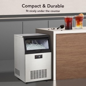 Acekool Commercial Ice Maker - 110Lbs/24H with 33Lbs Storage, Self-Cleaning, 40pc Ice Trays - 1 of 4