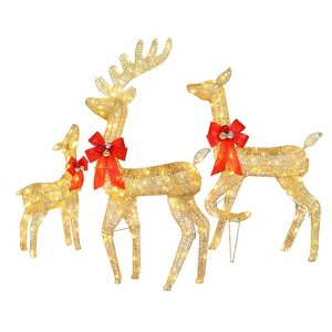 Karl Home | 3pcs LED Gold Family Elk Decoration - 1 of 4