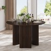 SpassWay 30"H Modern Wood Dining Table Versatile Kitchen Conference Gaming Table with Sturdy Tripod Base in Walnut/Black/Natural Wood - 3 of 4