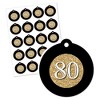 Big Dot of Happiness Adult 80th Birthday - Gold - Birthday Party Favor Gift Tags (Set of 20) - 2 of 4