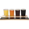 Beer Tasting Flight Sampler Board - Includes Four 6oz Pilsner Craft Brew Glasses & Wooden Paddle w Chalkboard - Great for Father' Day & Taste Testing - 3 of 4