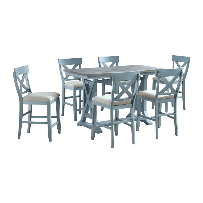 Skye II Counter Height Dining Table Blue - Treasure Trove Accents, 5 of 11