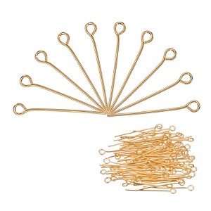 Unique Bargains DIY Craft Necklaces Bracelets Earrings Jewelry Making Iron 21 Gauge Eye Pins 500 Pcs - 1 of 4