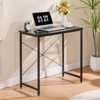 COMHOMA 32'' Computer Desk, Study Writing Table for Small Space, Save Space Office Desk with Metal Legs - 2 of 4