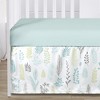 Sweet Jojo Designs Boy or Girl Gender Neutral Unisex Baby Crib Bedding Set - Sloth Blue Grey and Green 4pc - 4 of 4
