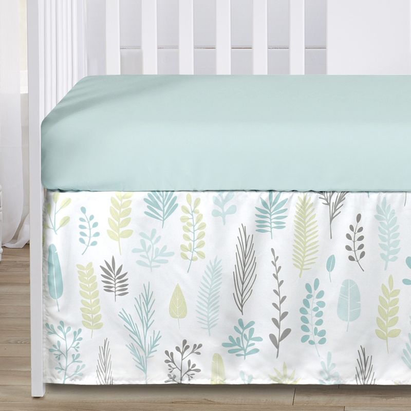 Sweet Jojo Designs Boy or Girl Gender Neutral Unisex Baby Crib Bedding Set - Sloth Blue Grey and Green 4pc, 5 of 8