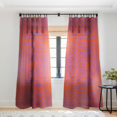 SunshineCanteen LISBOA orange Single Panel Sheer Window Curtain - Society 6
