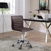 Yaheetech PU Leather Armless Office Chair Desk Chair with Wheels - 2 of 4