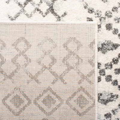 Ivory and Grey Synthetic Hand-knotted 8' x 10' Area Rug