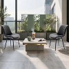 Dining Chairs Set of 2, Faux Leather Upholstered Side Chair for Kitchen Dining Room, Comfortable Modern Chair with Metal Legs - 4 of 4