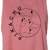 Women's Pokémon Pikachu Circle Graphic Racerback Tank - Heather Mauve - Small - 2 of 3