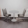 NicBex 31.5" Round Dining Table Set for 2 Modern Round Dining Table MDF Tabletop and Base with 2 PU Chairs - 3 of 4