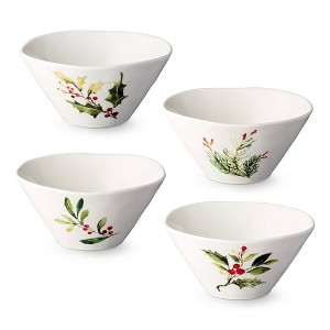 Certified International (Set of 4) 22oz Holly and Vines Ice Cream Bowls - 1 of 4