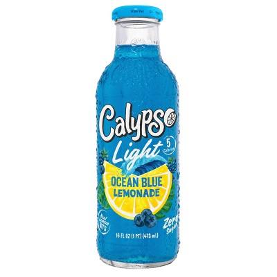 Calypso Light Ocean Blue Lemonade - 16 fl oz Glass Bottle