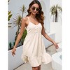 WhizMax Swiss Dot Dress for Women Sleeveless V Neck Spaghetti Strap Summer Dresses Ruffle Hem Mini Dresses - image 4 of 4