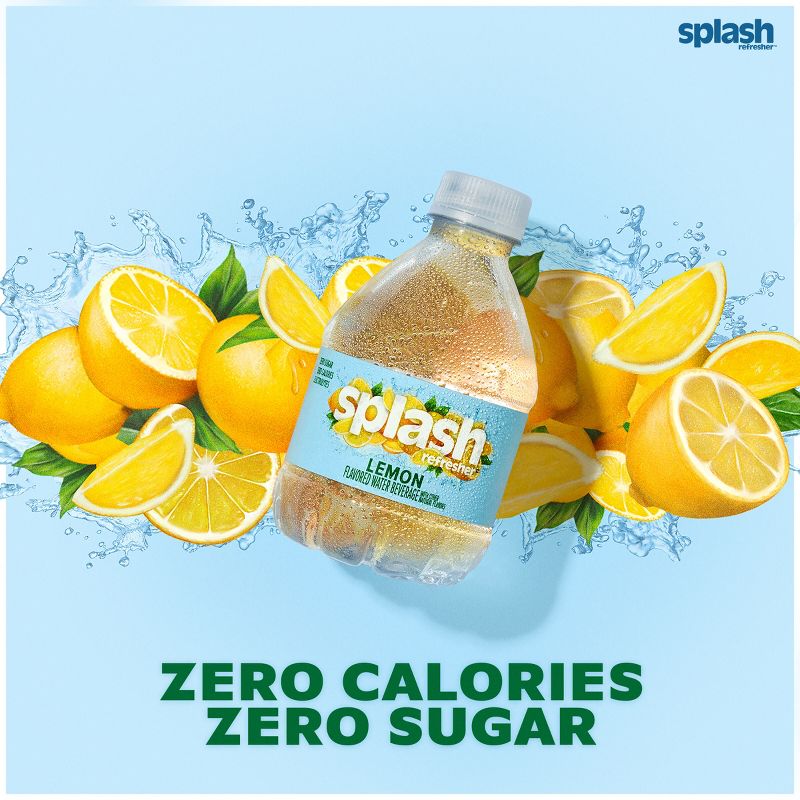 SPLASH Blast Lemon Flavored Water - 12pk/8 fl oz Bottles, 5 of 10