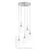Toltec Lighting Edge 5 - Light Pendant in  Brushed Nickel with 4" White Muslin Shade - 2 of 2