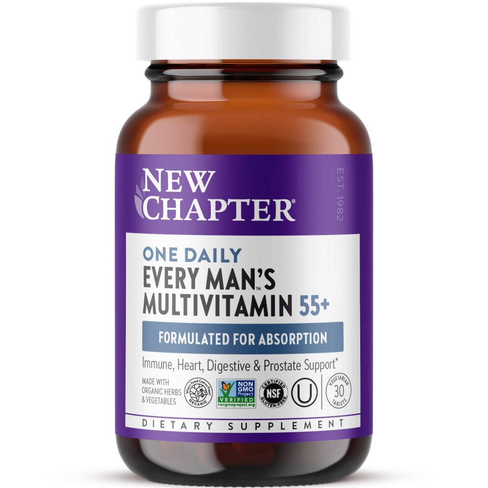 Photos - Vitamins & Minerals New Chapter Every Man's One Daily 55+ Multivitamin for Brain, Heart, Diges 