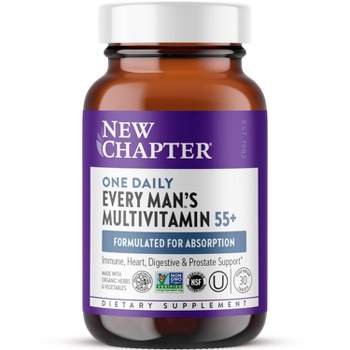 New Chapter Every Man's One Daily 55+ Multivitamin for Brain, Heart, Digestive, Prostate & Immune Support Tablets - 30ct