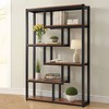 Kumasinova 6-Tier Bookshelf,Freestanding 69 Inch Bookcase with Staggered Shelves for Living Room,Bedroom,Office,Kitchen,Bathroom - 2 of 4