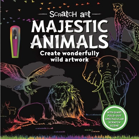 Scratch Art Book Fantasy of flowers and Animals Healing