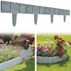 Garden landscape edging,plastic flower bed edging, imitation stone effect interlocking lawn edging, used for courtyard landscape beautification - 2 of 4