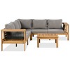 Infurnic Patio Seating Sets, Outdoor Chair with Premium Cushion, Weatherproof Single Sofa for Garden Balcony Poolside, White, 85.8"*85.9"*25.2" - 3 of 4
