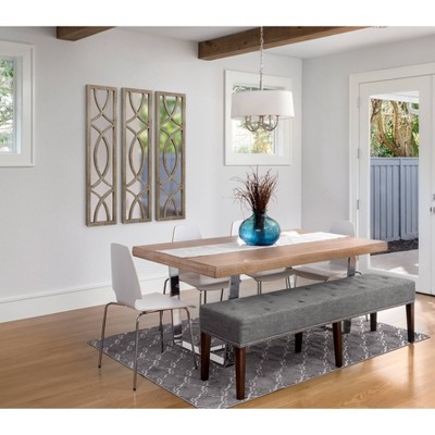 Tolland 50" Brown Wood Panel Wall Mirror