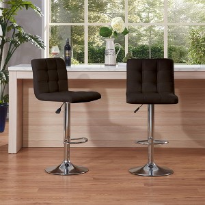 NicBex Counter Height Bar Stools Set of 2,Swivel Bar Stools with Square Cushion,Adjustable Height Foot Stool for Living Room,Kitchen,Cafe - 1 of 4