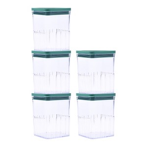 REGALWOVEN Leakproof Plastic Dry Food Container 5 Pcs - 1 of 4