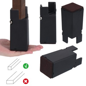 Unique Bargains Furniture Bed Sofa Table Chair Adjustable Leg Set with Screw Clamp - 1 of 3