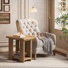 Lantine 2-Tier Side Table with Storage Shelves, Small Nightstand Wooden Bedside Table for Small Spaces, Living Room, Bedroom - 4 of 4