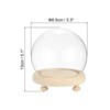 Unique Bargains High Borosilicate Glass Dustproof Tabletop Bell Jar with Wooden Base 1 Pcs - 2 of 4