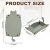 Unique Bargains Foldable Desk Organizing Key Coin Cat Design Jewelry Storage Tray 7.7" x 5.1" x 4" - 2 of 4