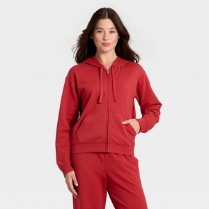 Women's Fleece Zip-Up Sweatshirt - Auden™ - 1 of 3